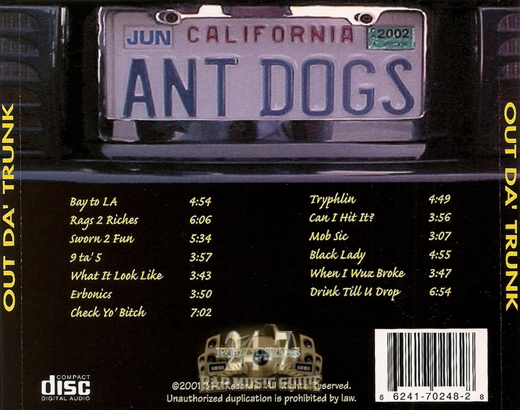 Ant Dog - Out Da' Trunk: CD | Rap Music Guide